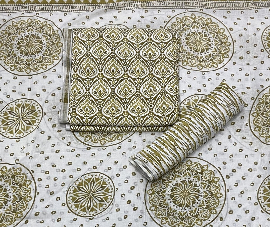 Luxury cotton Suit Set with sequence work - Yanchi
