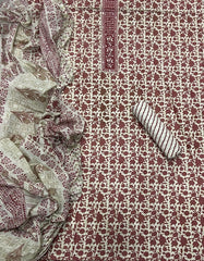 Luxury cotton Suit Set with sequence work - Yanchi
