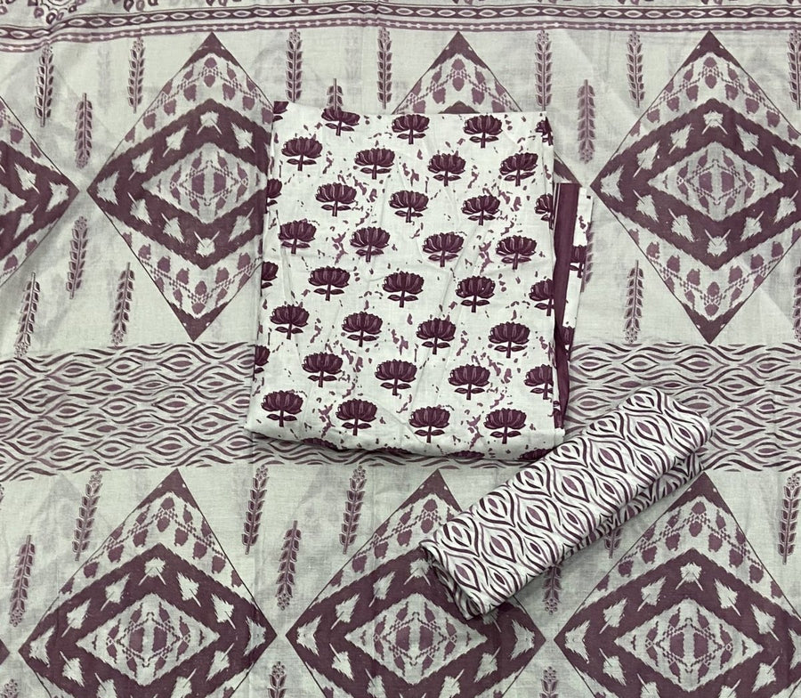 Luxury cotton Suit Set with sequence work - Yanchi