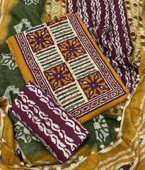 Luxury cotton Suit Set with sequence work - Yanchi