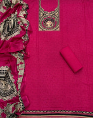 Luxury cotton Suit Set with Sequence work - Yanchi