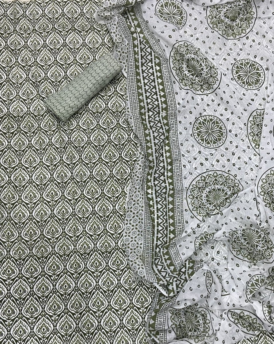 Luxury cotton Suit Set with sequence work - Yanchi