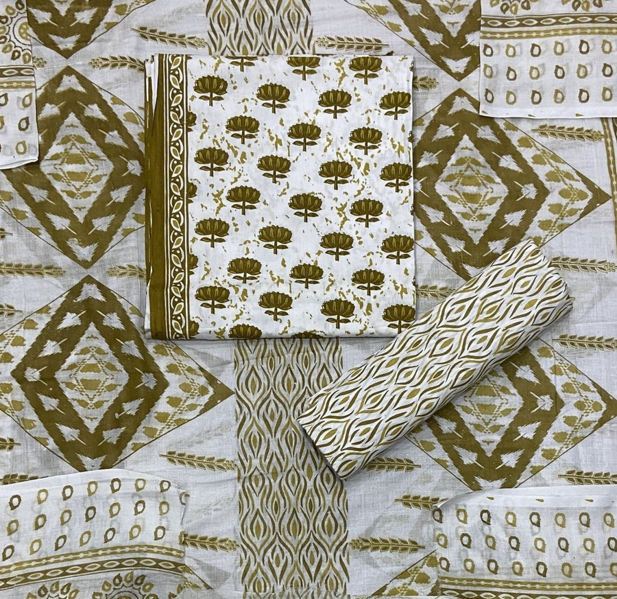 Luxury cotton Suit Set with sequence work - Yanchi