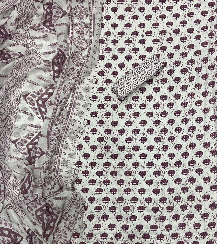 Luxury cotton Suit Set with sequence work - Yanchi