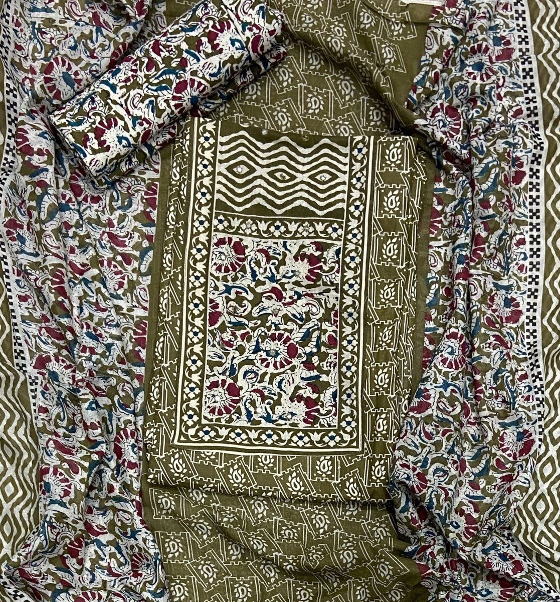 Luxury cotton Suit Set with sequence work - Yanchi