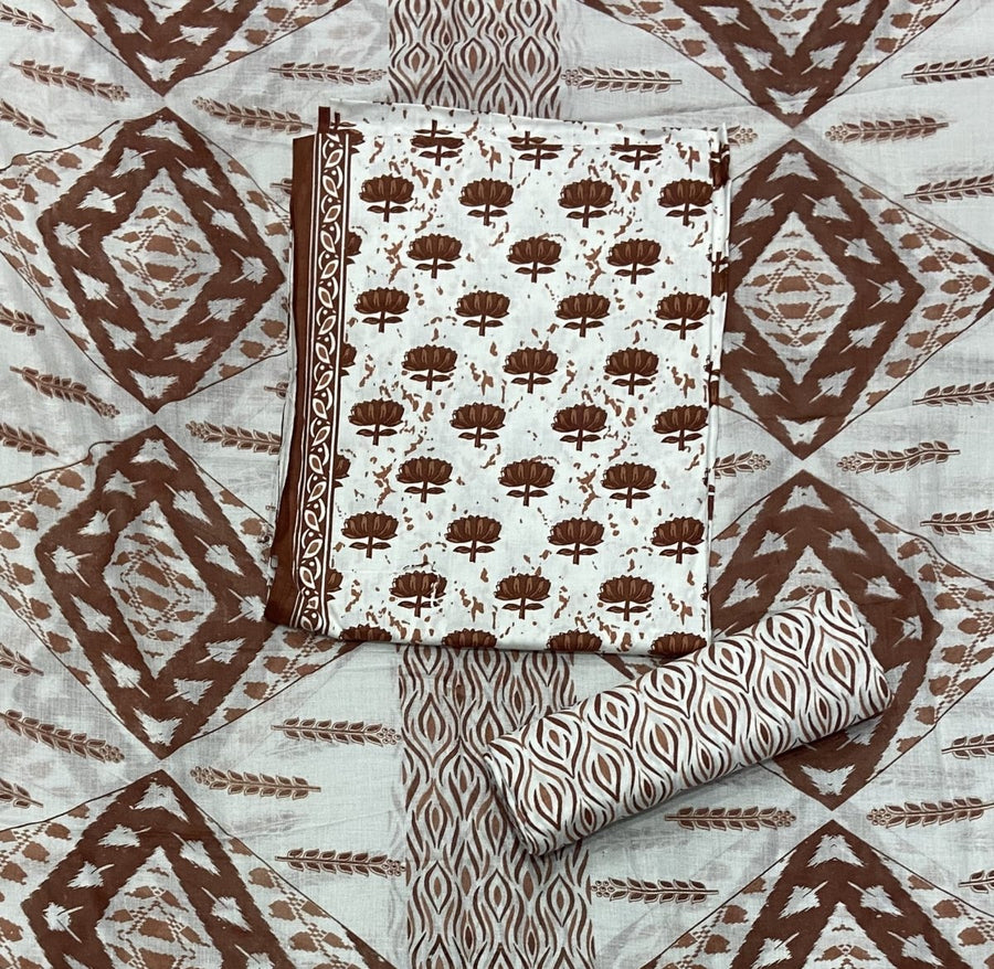 Luxury cotton Suit Set with sequence work - Yanchi