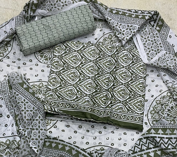 Luxury cotton Suit Set with sequence work - Yanchi
