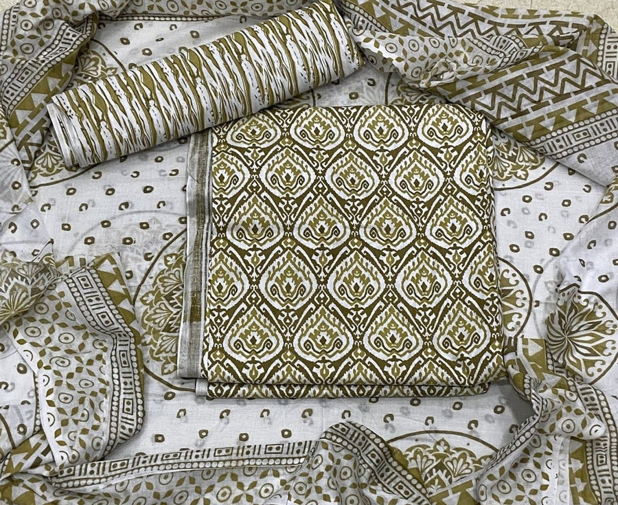 Luxury cotton Suit Set with sequence work - Yanchi