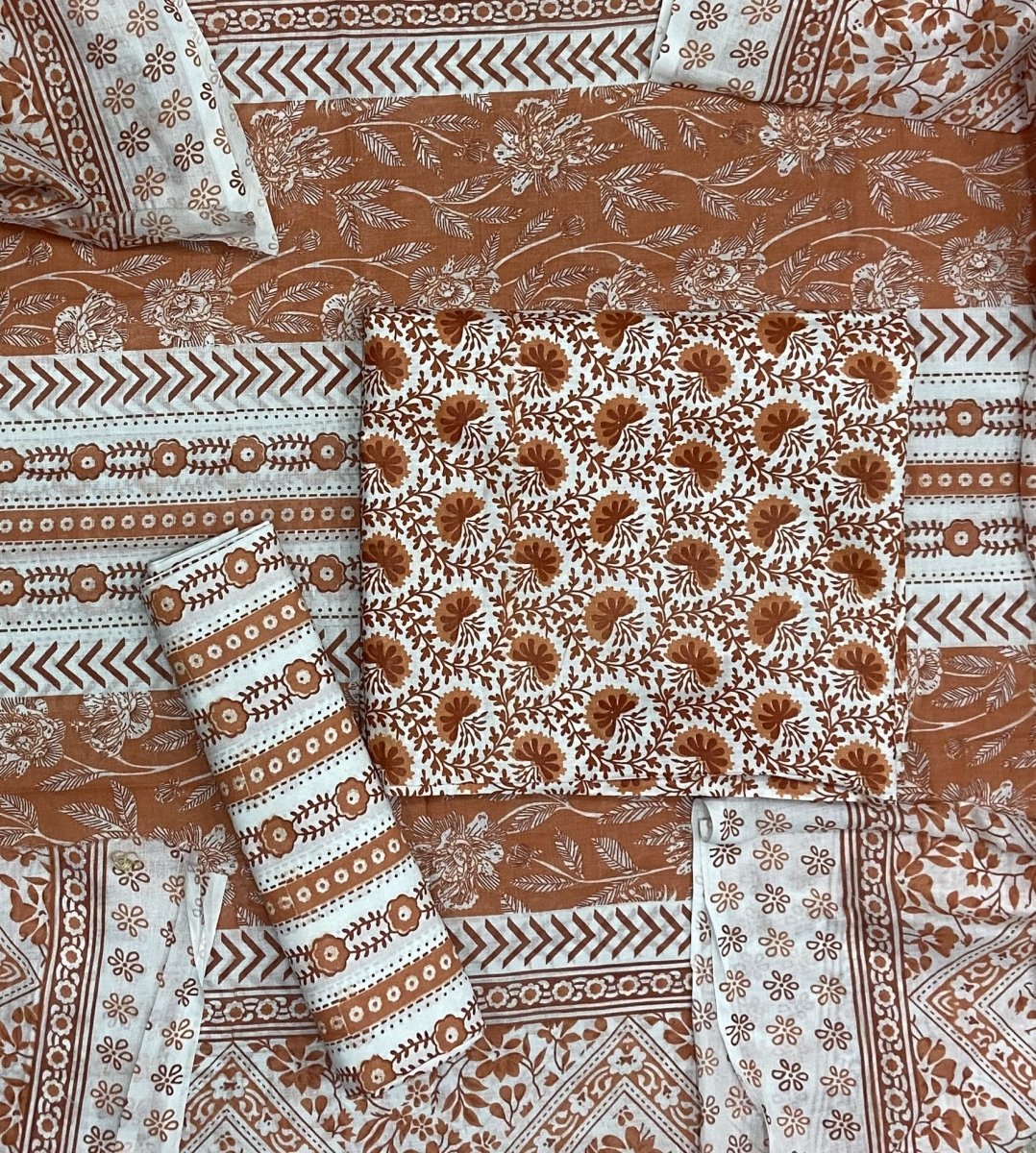 Luxury cotton Suit Set with sequence work - Yanchi