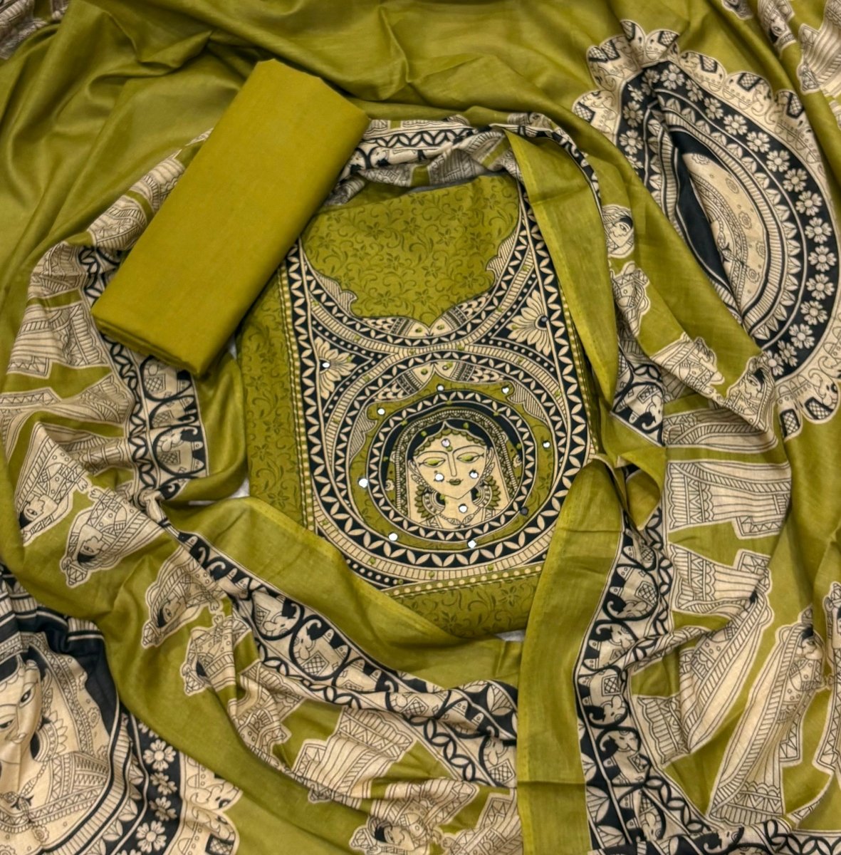 Luxury cotton Suit Set with Sequence work - Yanchi