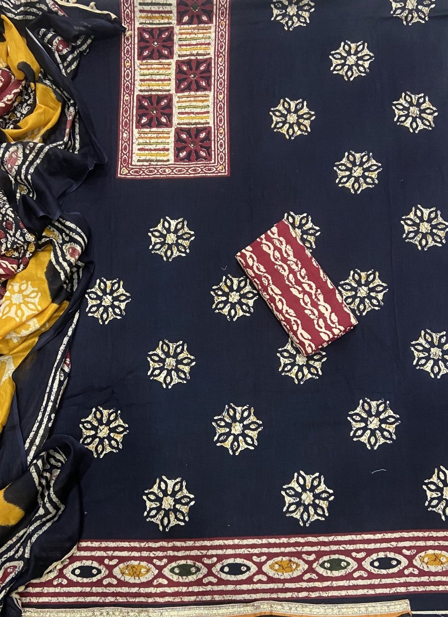 Luxury cotton Suit Set with sequence work - Yanchi