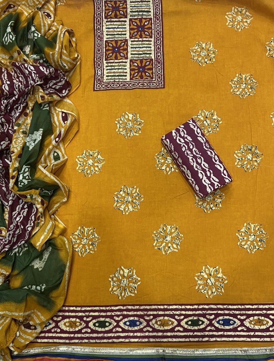 Luxury cotton Suit Set with sequence work - Yanchi