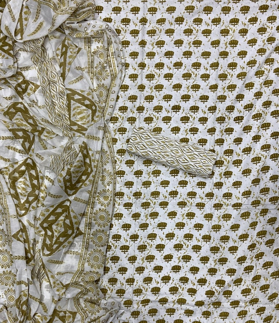 Luxury cotton Suit Set with sequence work - Yanchi