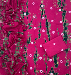 Matching Classic Tie Dye Suit (Dark Pink) - Yanchi