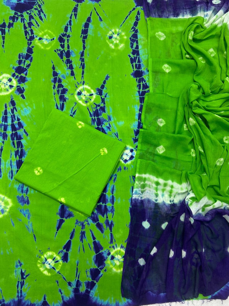 Matching Classic Tie Dye Suit (Green - Blue) - Yanchi