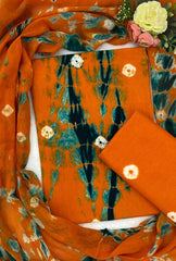 Matching Classic Tie Dye Suit (Kesariya Yellow) - Yanchi