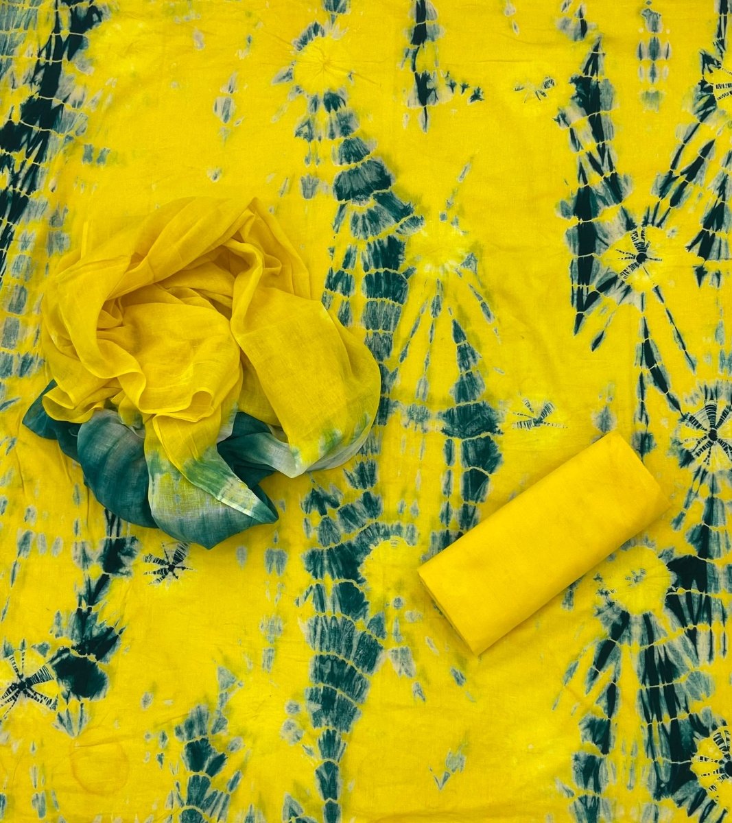 Matching Classic Tie Dye Suit (Yellow - Green) - Yanchi