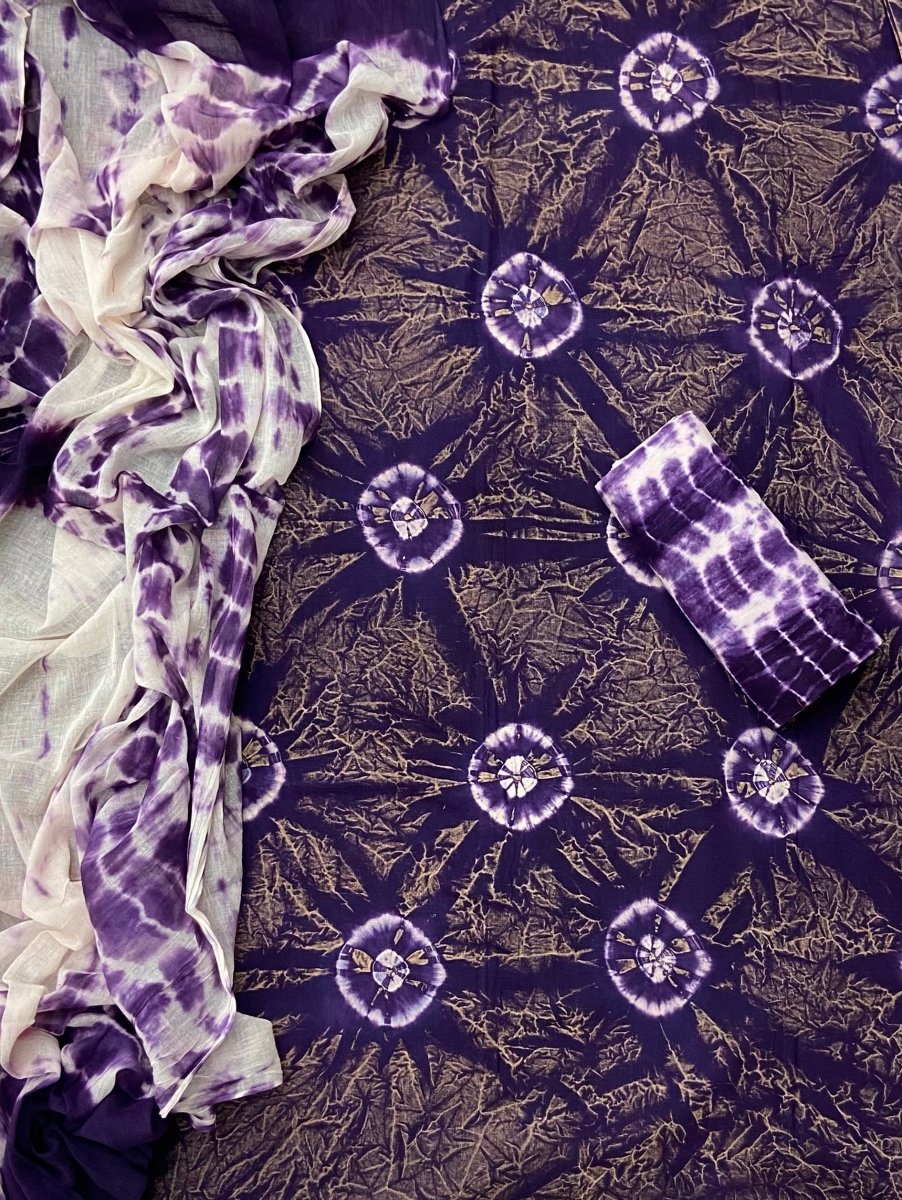Matching Premium Tie Dye Suit (Purple) - Yanchi
