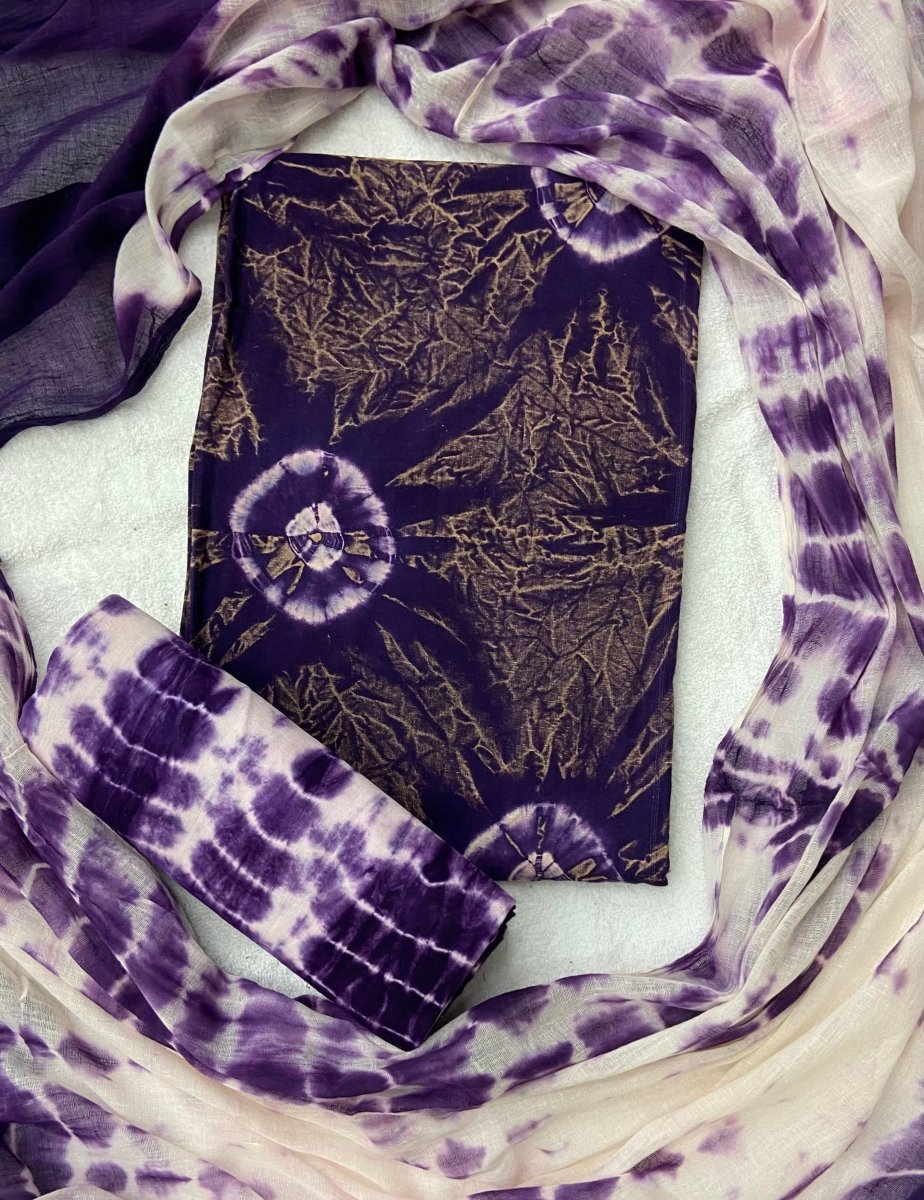 Matching Premium Tie Dye Suit (Purple) - Yanchi