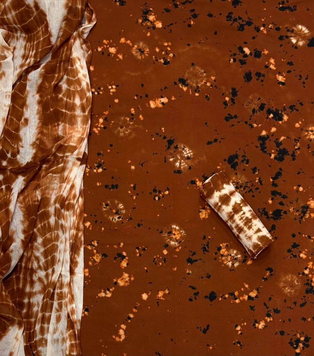 Matching Premium Tie Dye Suit set(Brown) - Yanchi