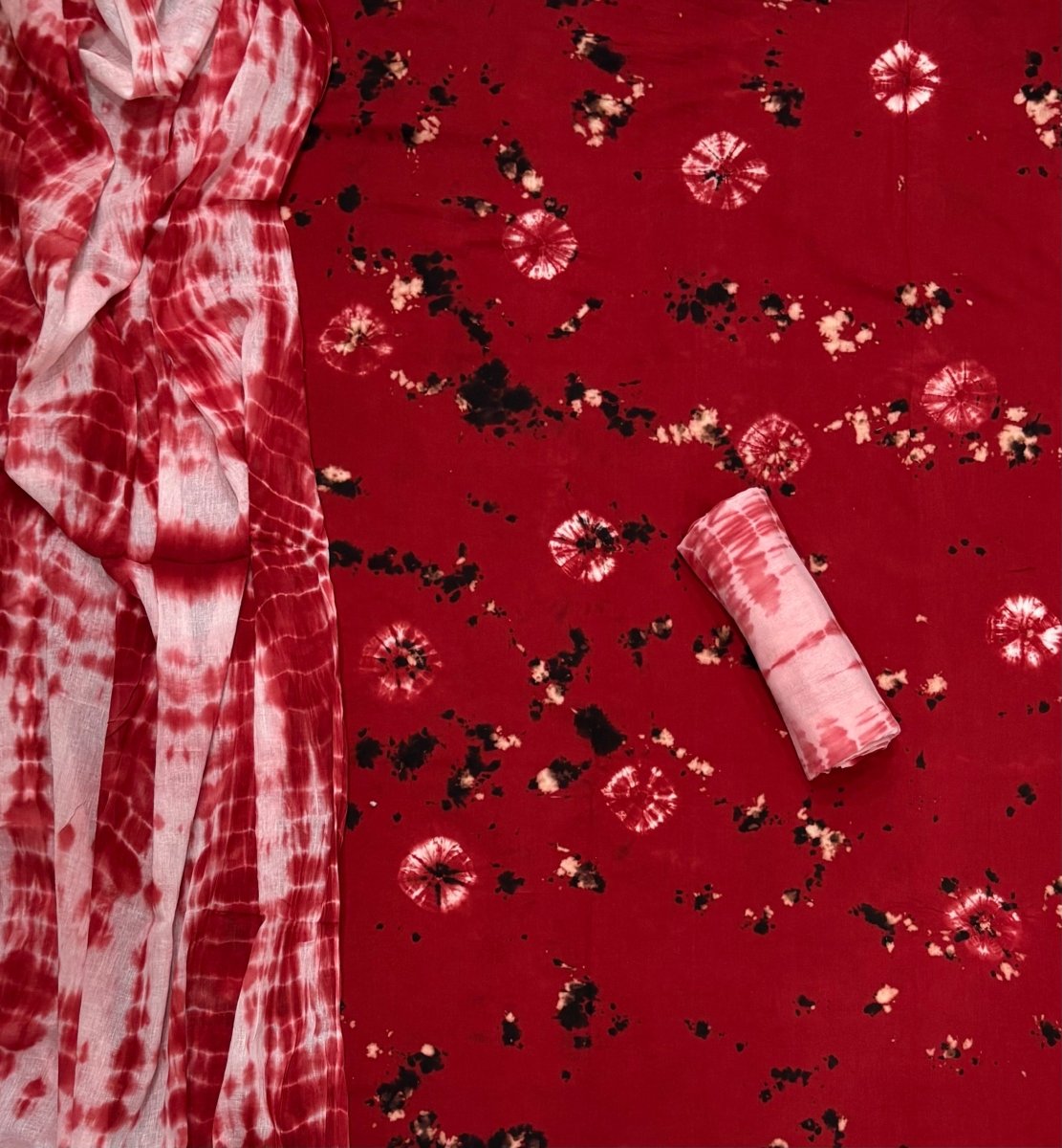 Matching Premium Tie Dye Suit set(Red) - Yanchi
