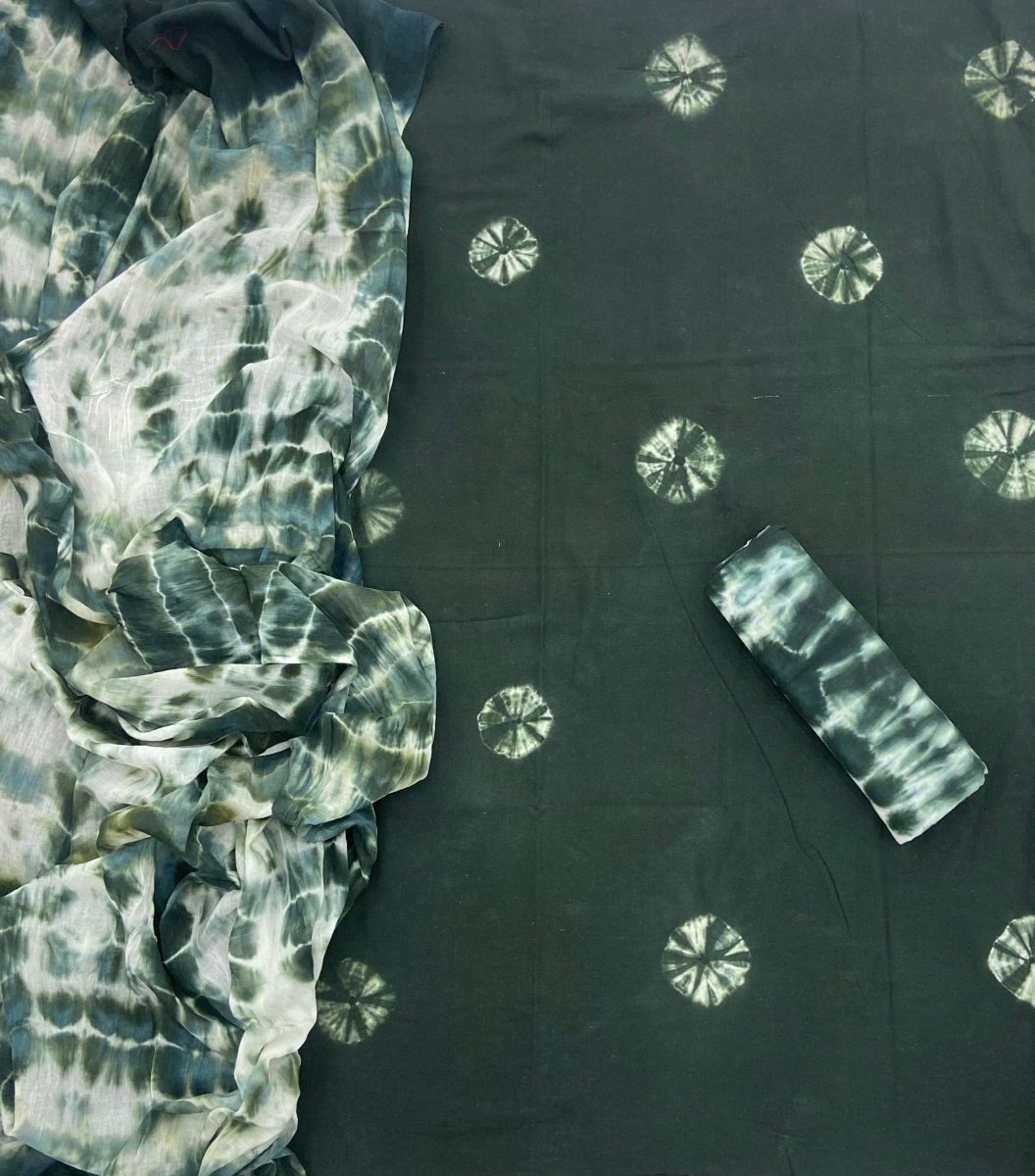 Matching Premium Tie Dye Suit(Dark - Green) - Yanchi