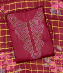 Netra Premium Glace Cotton With Embroidery Suit Set - Yanchi