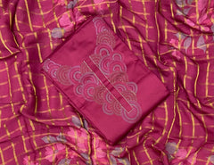 Netra Premium Glace Cotton With Embroidery Suit Set - Yanchi