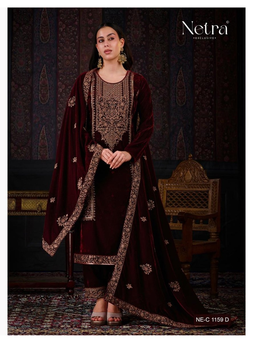 Netra Winter Velvet Suit Set - Yanchi