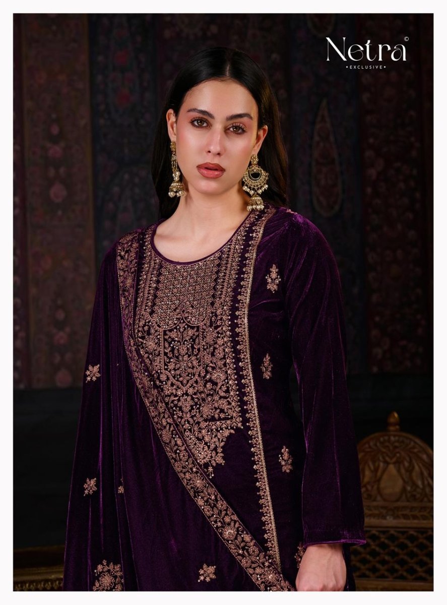 Netra Winter Velvet Suit Set - Yanchi