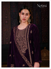 Netra Winter Velvet Suit Set - Yanchi