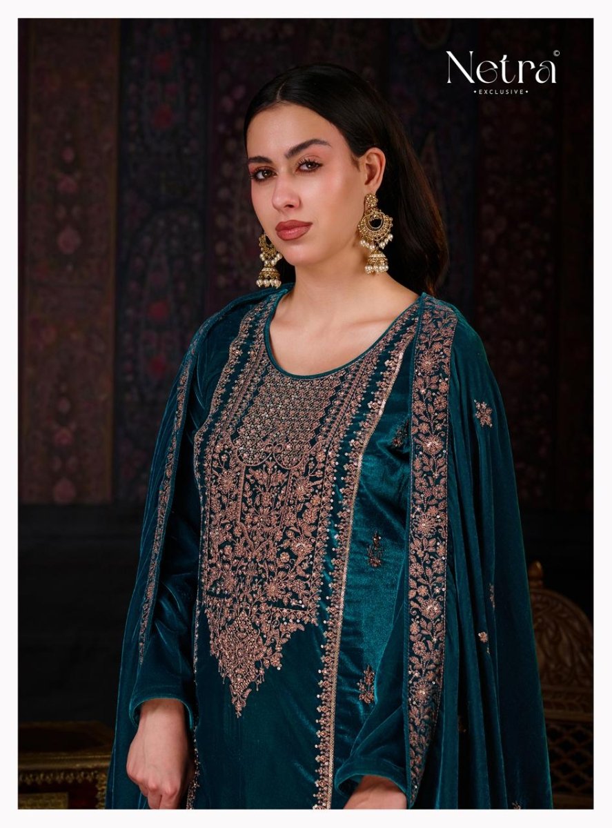 Netra Winter Velvet Suit Set - Yanchi