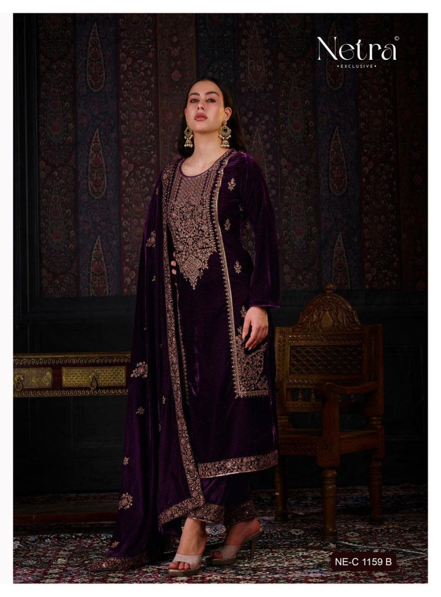 Netra Winter Velvet Suit Set - Yanchi