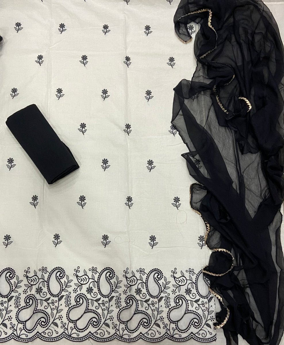 Premium Chikankari Pure Cotton Suit Set - Yanchi