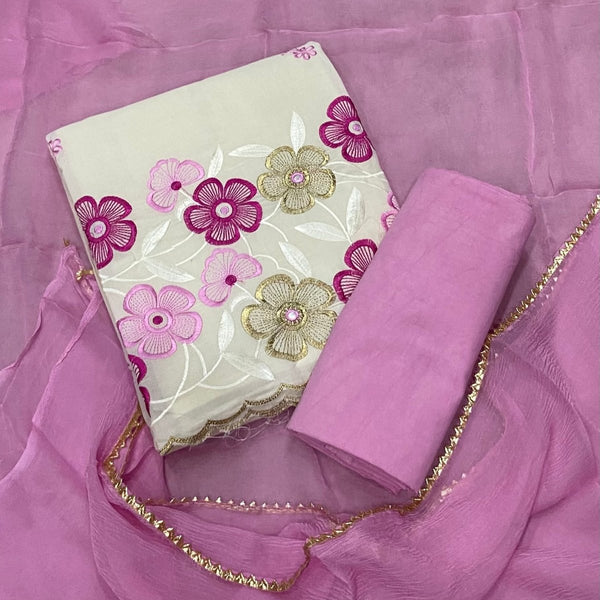 Premium Chikankari Pure Cotton Suit Set - Yanchi