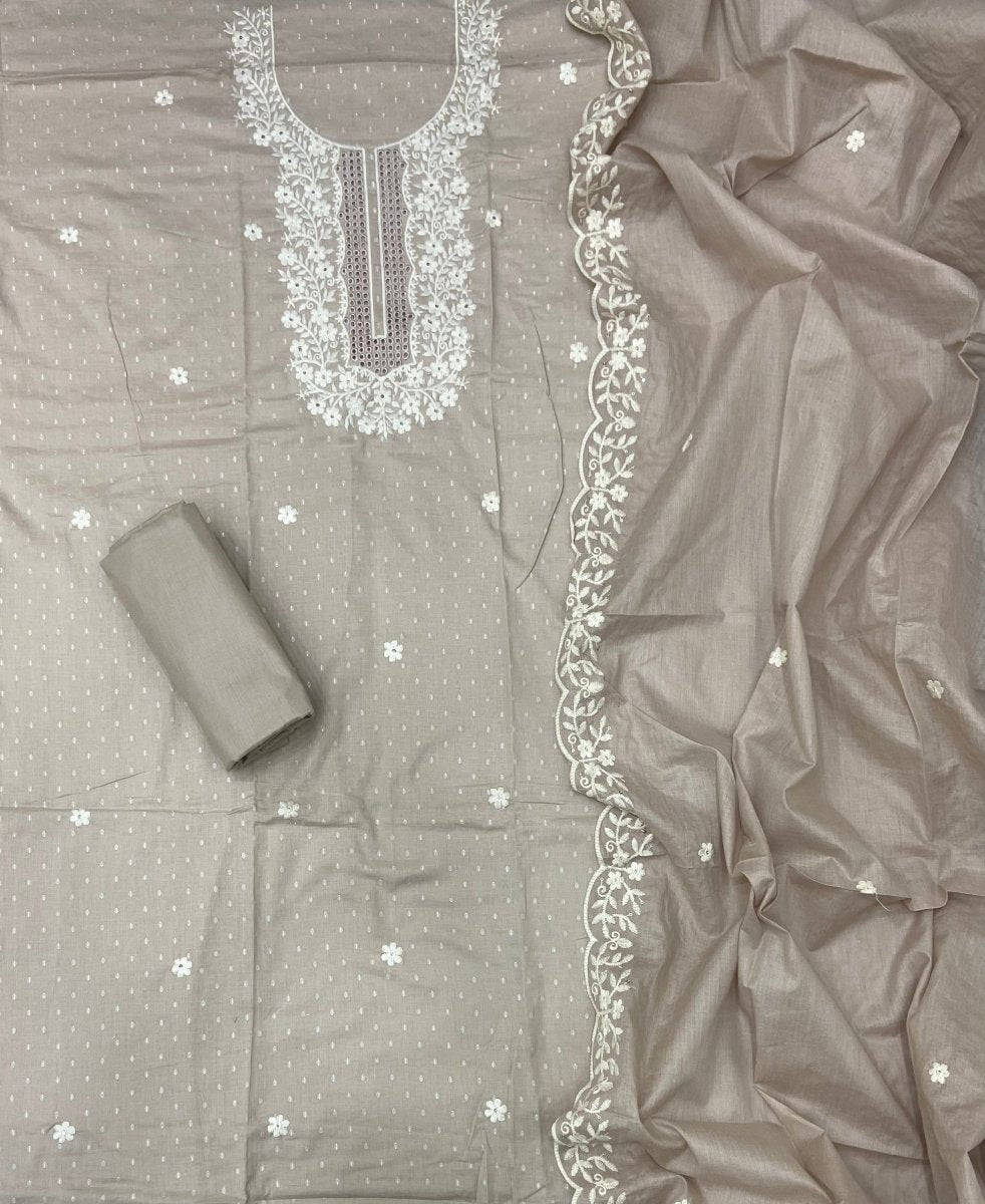 Premium Chikankari Pure Cotton Suit Set - Yanchi