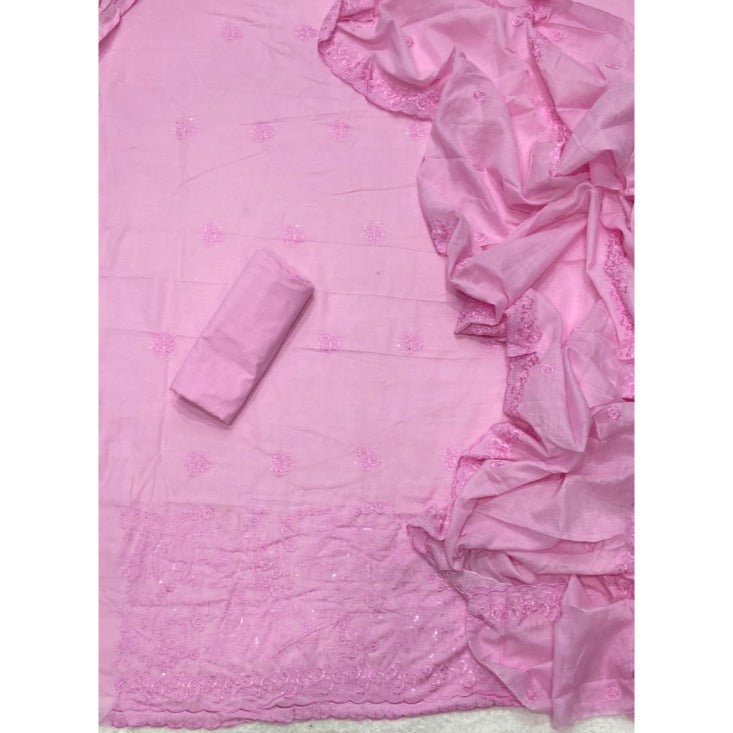 Premium Chikankari Pure Cotton Suit Set - Yanchi