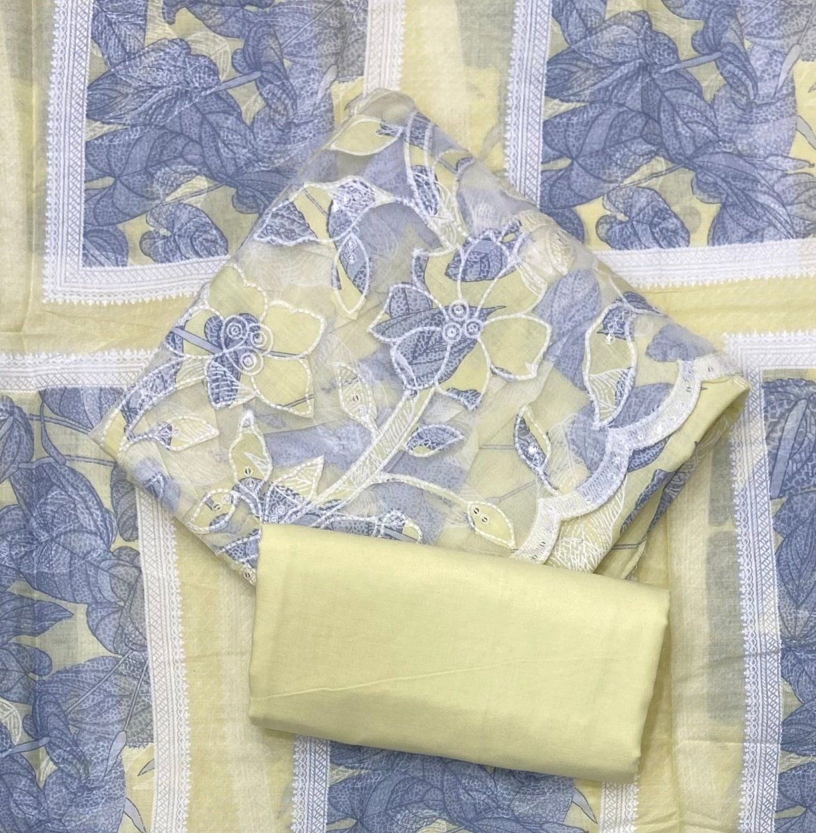 Premium Chikankari Pure Cotton Suit Set - Yanchi