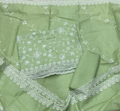 Premium Chikankari Pure Cotton Suit Set - Yanchi