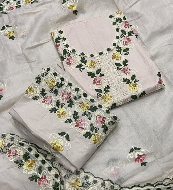 Premium Chikankari Pure Cotton Suit Set - Yanchi
