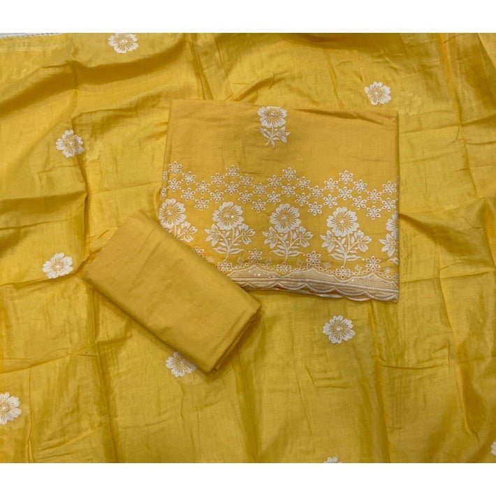 Premium Chikankari Pure Cotton Suit Set - Yanchi