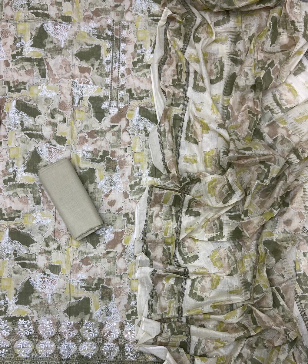 Premium Chikankari Pure Cotton Suit Set - Yanchi