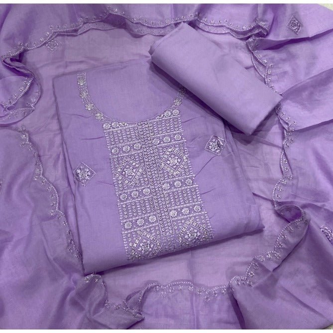 Premium Chikankari Pure Cotton Suit Set - Yanchi
