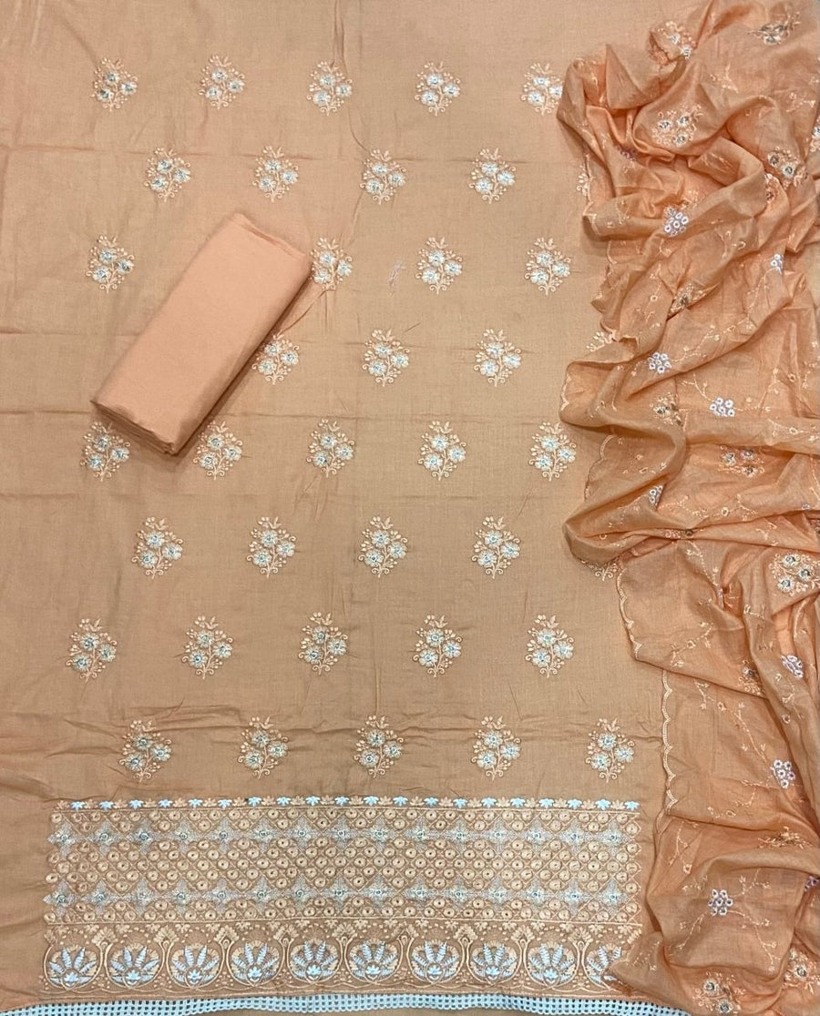 Premium Chikankari Pure Cotton Suit Set - Yanchi
