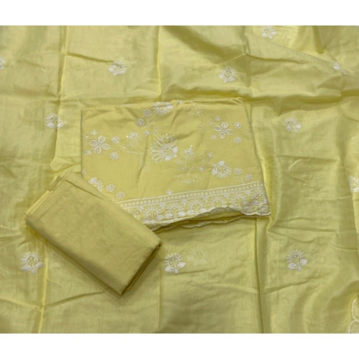 Premium Chikankari Pure Cotton Suit Set - Yanchi