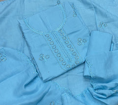 Premium Chikankari Pure Cotton Suit Set - Yanchi