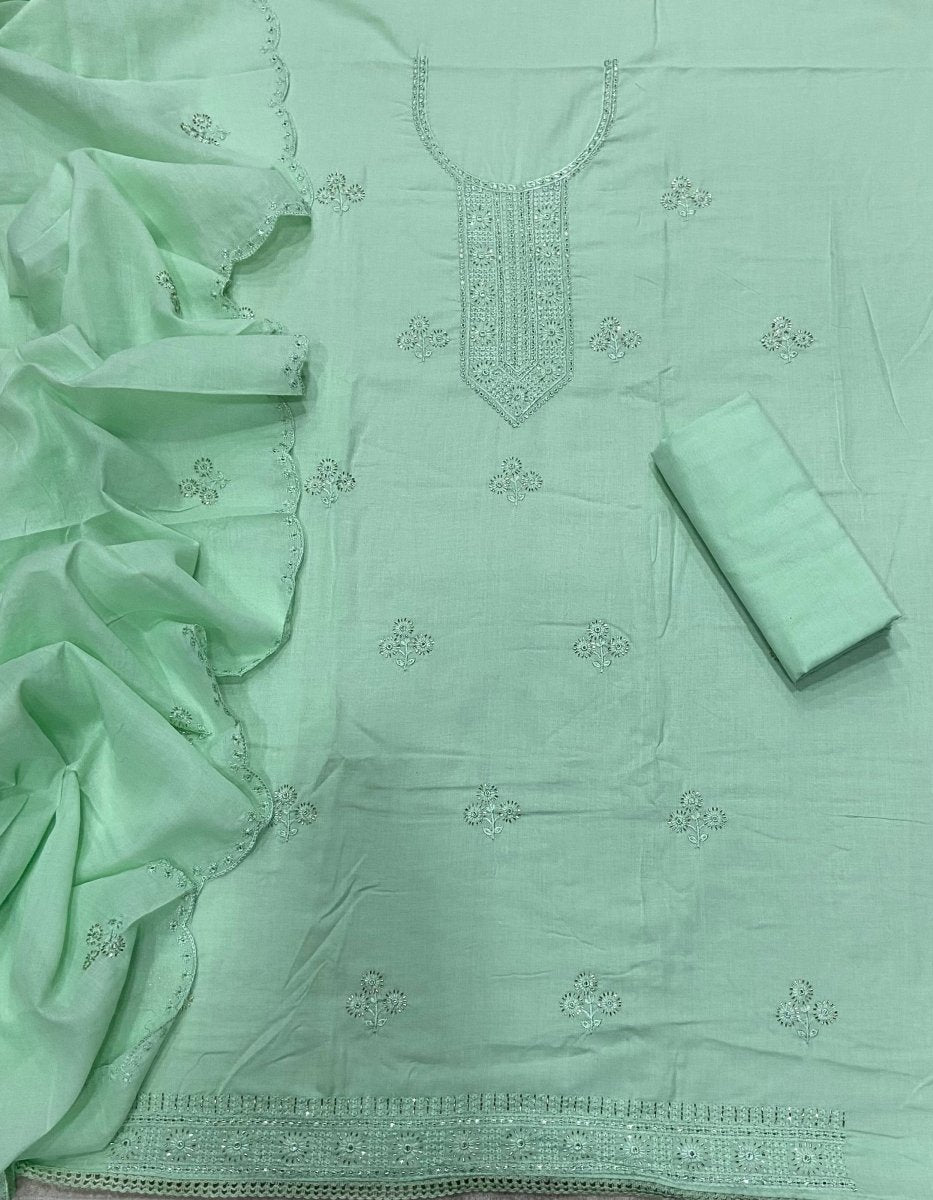 Premium Chikankari Pure Cotton Suit Set - Yanchi