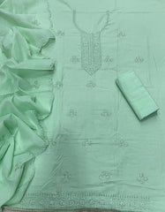 Premium Chikankari Pure Cotton Suit Set - Yanchi