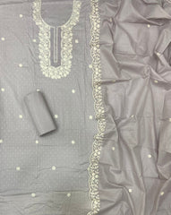 Premium Chikankari Pure Cotton Suit Set - Yanchi