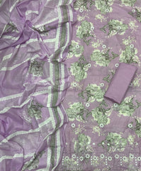 Premium Chikankari Pure Cotton Suit Set - Yanchi